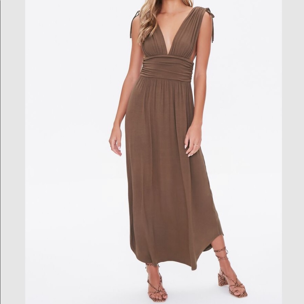 Plunging maxi dress